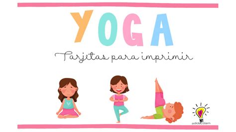 Yoga Para Niños Preciosas Tarjetas