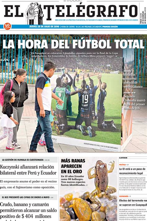 El Telégrafo Ecuador Jueves 28 De Julio De 2016 Infobae