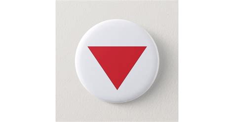 Inverted Red Triangle 6 Cm Round Badge Zazzle