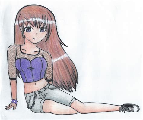 Anime Girl Leaning By Jezzi P On Deviantart