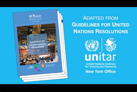 Guidelines For United Nations Resolutions Unitar