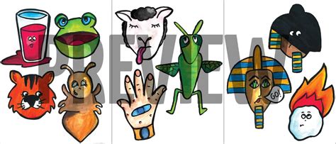 Ten Plagues Puppets Fun Printable Passover Puppets A Pesach Toy For