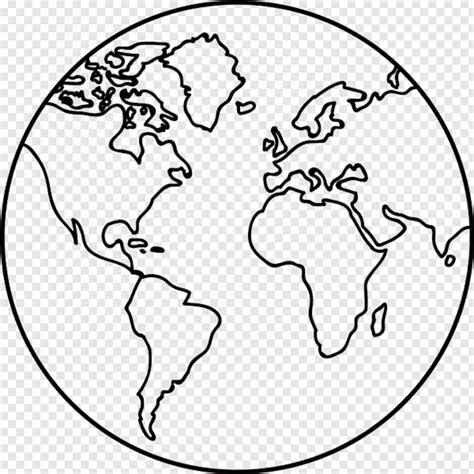 Earth Drawing Outline Picture Of Earth Transparent Png 600x600