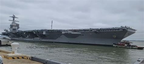 Navy S New Billion Aircraft Carrier Deploys From Norfolk Chesapeake Bay Magazine