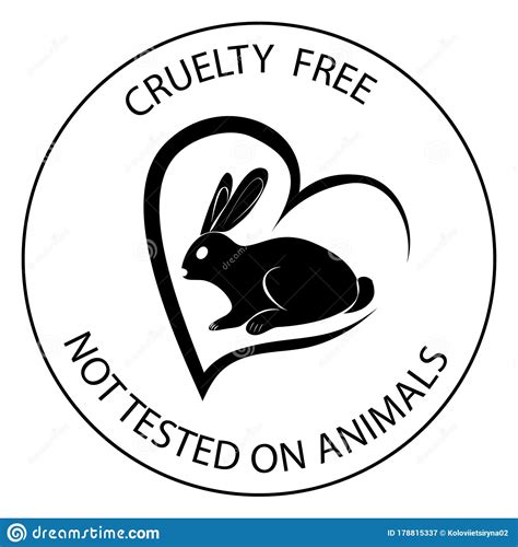 Not Tested On Animals Illustration Logo Cartoon Vector | CartoonDealer