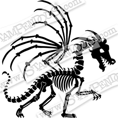 Skeleton Dragon Drawing At Explore Collection Of