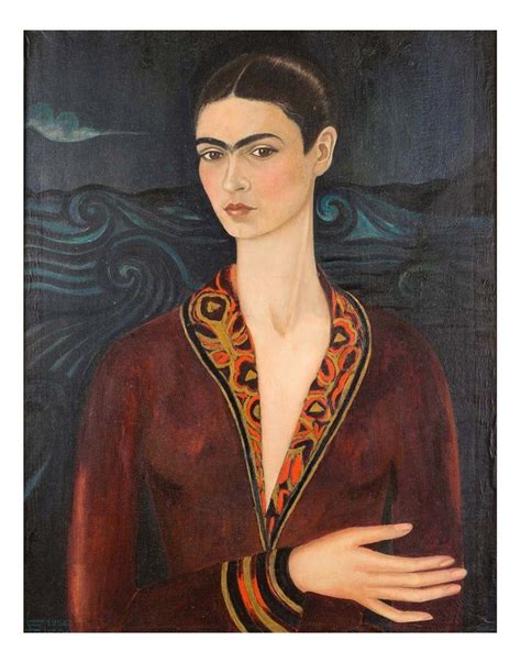 Frida Kahlo Self Portrait In A Velvet Dress High Etsy Kahlo