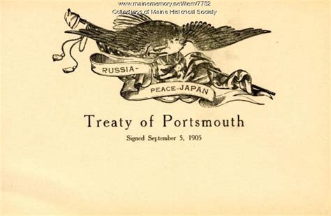 Treaty Of Portsmouth Sept 5 1905 Maine Memory Network