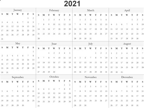Here are the 2021 printable calendars 12 Month Calendar 2021 Printable - Template Calendar Design
