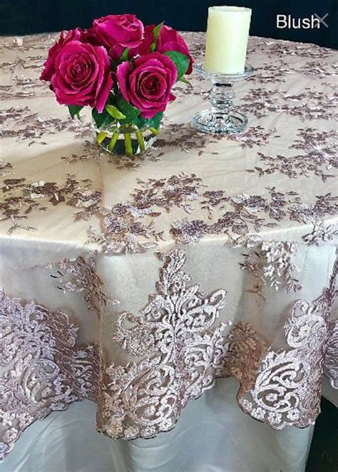 Gold Embroidered Lace Table Runner Gold Tablecloth Table Etsy In Table Overlays Lace