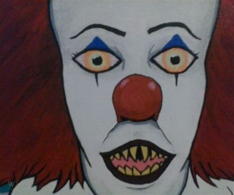 Horror It Pennywise The Clown Stephen King Original 8x10 Canvas