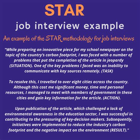 Star Method Answer Example For Job Interviews Werkplekken