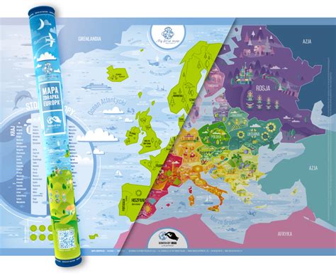 Potężne burze przeszły nad europą. Mapa Zdrapka Europy© język PL polski / Scratch Map ...