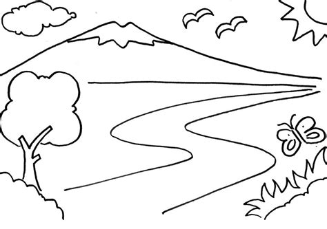 45+ Gambar Gunung Untuk Mewarnai Anak Tk Pics