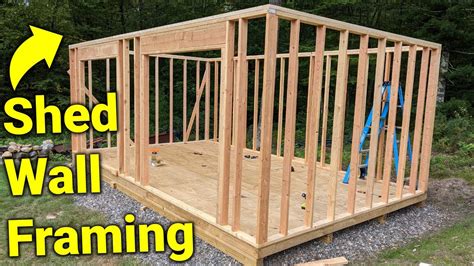 How I Built A Shed Framing The Walls Youtube