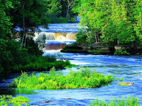 Beautiful Flowing River Waterfalls Waterfalls Spring Rivers Nature