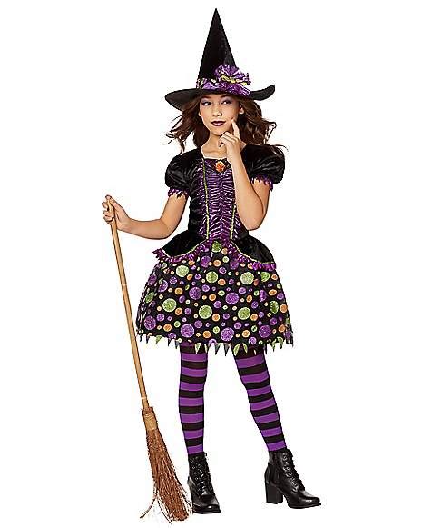 Witch Costume For Girls Kids Fairytale Witch Halloween Costume Dress