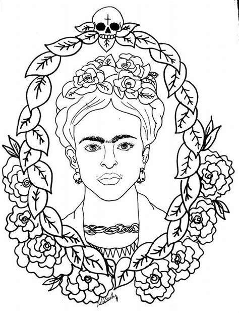 Desenhos De Frida Kahlo Para Colorir Pintar E Imprimir Malvorlagen