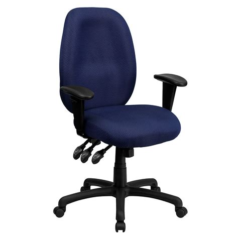 High back swivel with wheels ergonomic executive chair. Ergonomic Home High Back Navy Fabric Multi-Functional ...