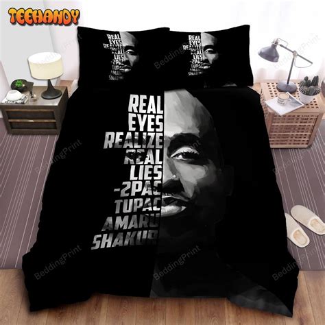 2pac Real Eyes Realize Real Lies Tupac Bedding Sets
