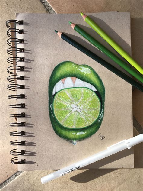 Mouth Drawing Lips With Fruit - anksjolityki