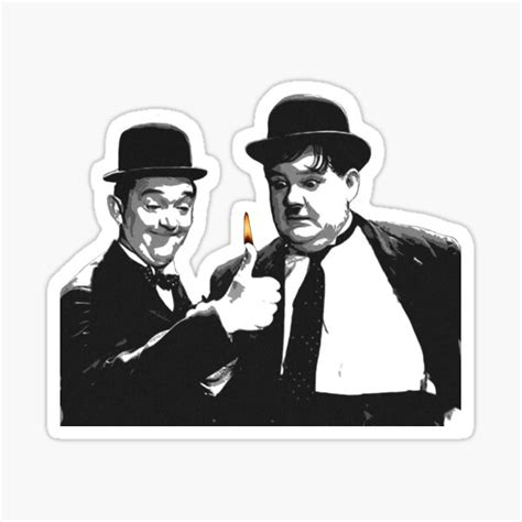 Sticker Laurel And Hardy Redbubble