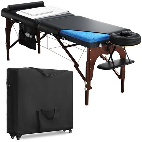 Buy Luxton Home Premium Memory Foam Massage Table With Rolling Carrying Travel Case Washable