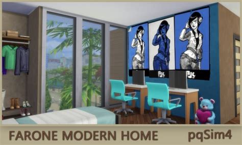 Pqsims4 Farone Monern Home No Cc • Sims 4 Downloads