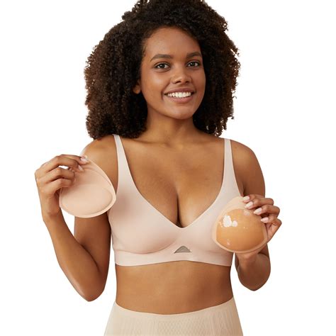 Niidor Women S Removable Push Up Pads Nude Bra Inserts Breast Lift