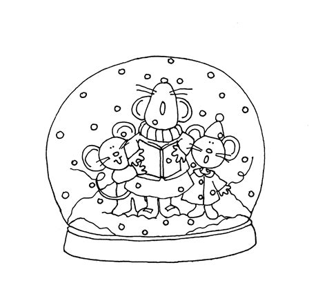 345x440 snowflake coloring pages for adults snow globe page worksheets. Free Dearie Dolls Digi Stamps: Singing Mousies Snowglobe ...