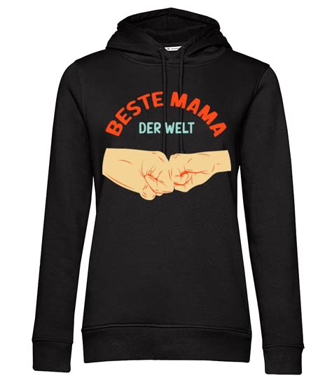 Beste Mama Der Welt · Frauen Bio Hoodie Mit Seitlichen Taschen Shirtinator