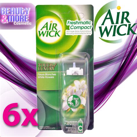 6x Air Wick Freshmatic Compact Touch Of Luxury Nachfüller Weiße Blüten