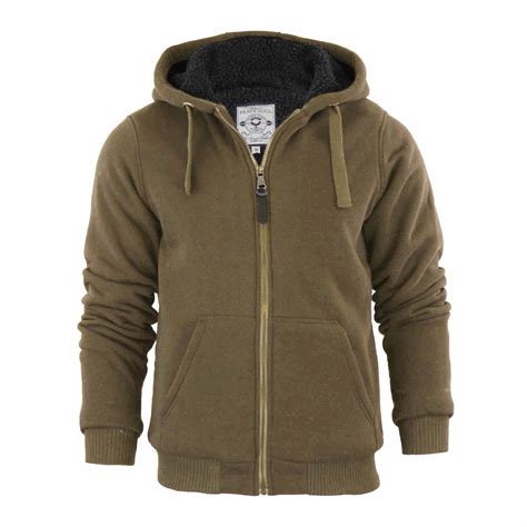 Mens Hoodie Brave Soul Zone Sherpa Fleece Lined Zip Up Hooded Sweater Ebay