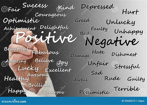 Positive Vs Negative Stock Image Image Of Choose Contrast 35683273