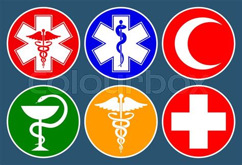 Set Of Medical International Symbols Stock Vector Colourbox