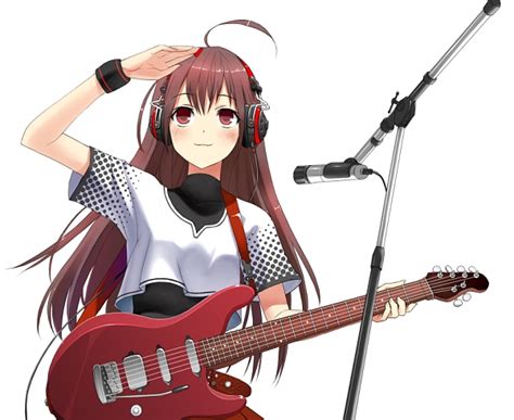 Anime Girls Playing Electric Guitars Animoe