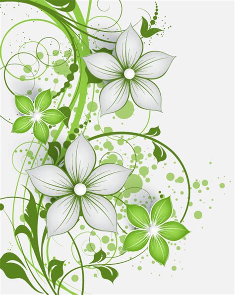 Elegant Abstract Flower Vectors Graphics 05 Vector Abstract Free Download
