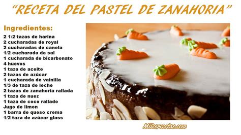 ¿te han convencido nuestras ideas? Receta de pastel de Zanahoria | Como hacer Pastel de ...