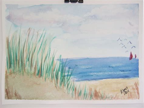 Beach Watercolor Beach Watercolor Allison Paintings Art Art