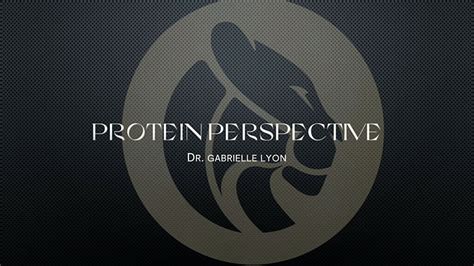 Dr Gabrielle Lyon Presentation A Protein Centric Perspective For