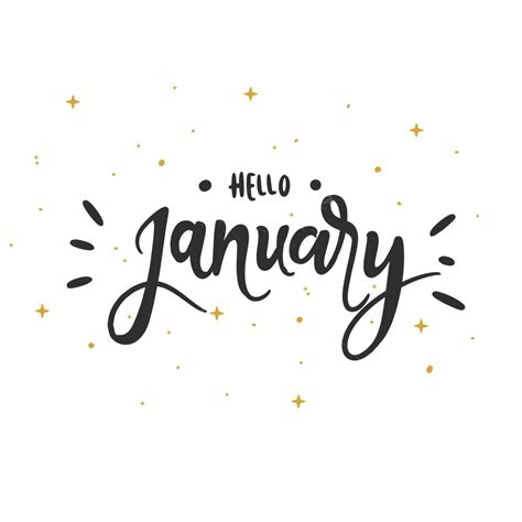 Hello January Png Transparent Cute Hello January January Lettering