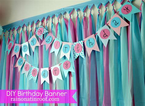 Fabric scrap banners are so festive and fun and take just minutes to make. Easiest Ever DIY Birthday Banner {Part 2} - Rain on a Tin Roof