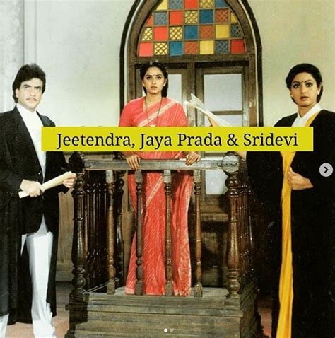 Sridevi Jeetendra Jaya Prada And Sridevi In Majaal 1987
