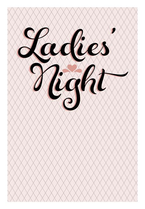 Ladies Night Out Invitation Templates Free Printable Templates
