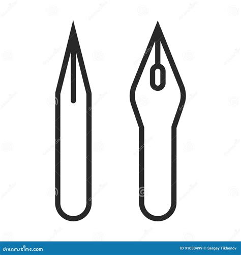 Calligraphy Pen Vector Icon Stock Vector Illustration Of Background