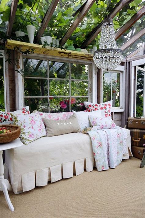 Inside Shabby Chic And The Rustic Farmhouse Sunroom Designs Outdoor