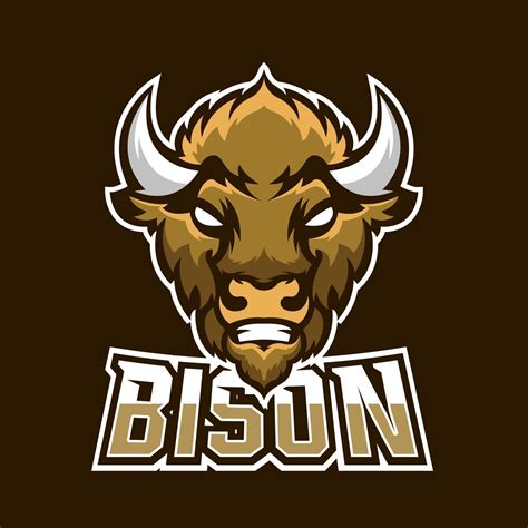 Bison Esport Gaming Mascot Logo Template 2815722 Vector Art At Vecteezy