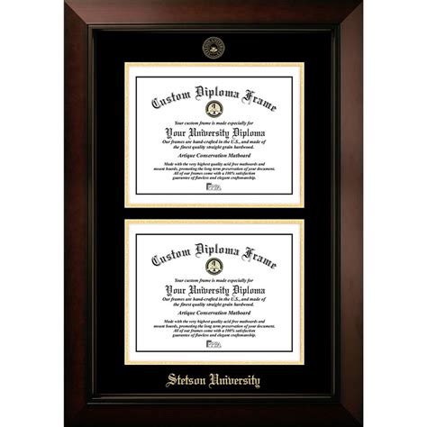 Stetson University Legacy Double Diploma Frame