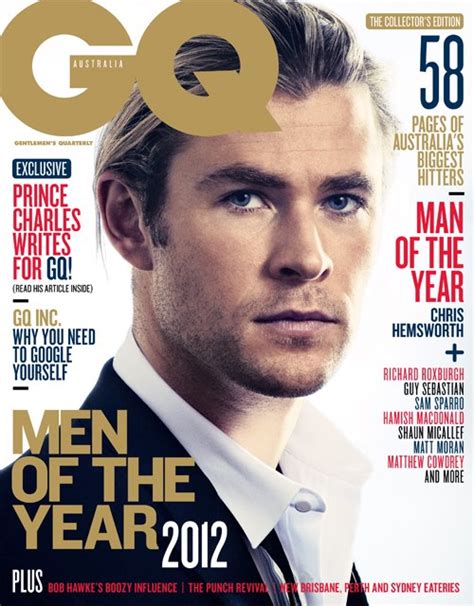 Chris Hemsworth Is Australian Gqs Man Of The Year The Fashionisto
