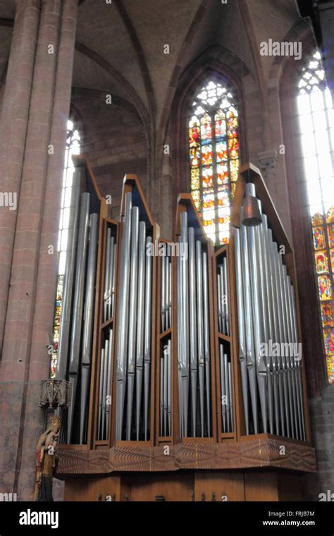 Pipe Organ In The Church Of St Sebald Nuremberg Bavaria Germany